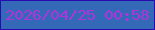 文字の大きさ：4、枠の色：270bb1、背景の色：3369b6、文字の色：b134db 無料ブログパーツのブログ時計