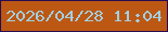 文字の大きさ：4、枠の色：270c54、背景の色：bc5813、文字の色：a2cfe2 無料ブログパーツのブログ時計