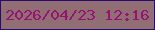 文字の大きさ：2、枠の色：270c6d、背景の色：916d74、文字の色：961273 無料ブログパーツのブログ時計