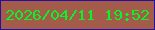 文字の大きさ：4、枠の色：270fa4、背景の色：a25c49、文字の色：0cf128 無料ブログパーツのブログ時計