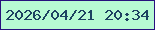文字の大きさ：3、枠の色：27117d、背景の色：b7fad3、文字の色：1d4261 無料ブログパーツのブログ時計