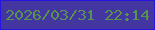 文字の大きさ：1、枠の色：2714de、背景の色：4336a1、文字の色：59914e 無料ブログパーツのブログ時計