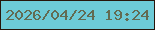 文字の大きさ：1、枠の色：27150a、背景の色：6dcbd7、文字の色：626b52 無料ブログパーツのブログ時計