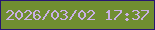 文字の大きさ：2、枠の色：271572、背景の色：708e31、文字の色：c9b0e5 無料ブログパーツのブログ時計