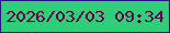 文字の大きさ：5、枠の色：27157d、背景の色：2fcf79、文字の色：62024b 無料ブログパーツのブログ時計
