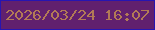 文字の大きさ：3、枠の色：2715b1、背景の色：61206e、文字の色：b27a56 無料ブログパーツのブログ時計