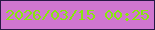 文字の大きさ：2、枠の色：271745、背景の色：d076cf、文字の色：86e80c 無料ブログパーツのブログ時計