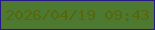 文字の大きさ：4、枠の色：271887、背景の色：4e7930、文字の色：56670e 無料ブログパーツのブログ時計