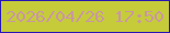 文字の大きさ：1、枠の色：2718b5、背景の色：c6cb3a、文字の色：c898a2 無料ブログパーツのブログ時計