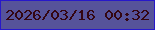 文字の大きさ：2、枠の色：2718ca、背景の色：56539a、文字の色：340612 無料ブログパーツのブログ時計