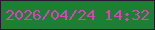 文字の大きさ：5、枠の色：271a2f、背景の色：1d7f34、文字の色：d147ba 無料ブログパーツのブログ時計