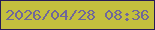 文字の大きさ：4、枠の色：271b58、背景の色：c4bf3e、文字の色：70679a 無料ブログパーツのブログ時計