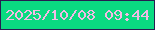 文字の大きさ：2、枠の色：271e50、背景の色：0adb81、文字の色：f3bbe5 無料ブログパーツのブログ時計