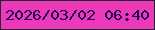 文字の大きさ：4、枠の色：272135、背景の色：ec39b7、文字の色：21025d 無料ブログパーツのブログ時計