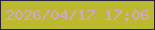 文字の大きさ：5、枠の色：272140、背景の色：bbb92d、文字の色：d6a3d7 無料ブログパーツのブログ時計