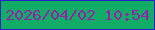 文字の大きさ：2、枠の色：2721ca、背景の色：11ad66、文字の色：9620ae 無料ブログパーツのブログ時計
