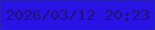 文字の大きさ：2、枠の色：2722bf、背景の色：2912e4、文字の色：201272 無料ブログパーツのブログ時計