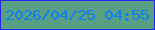文字の大きさ：3、枠の色：2723f4、背景の色：599f84、文字の色：0c7ff2 無料ブログパーツのブログ時計