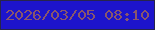 文字の大きさ：5、枠の色：27254c、背景の色：1d14cc、文字の色：89566c 無料ブログパーツのブログ時計