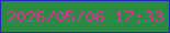 文字の大きさ：5、枠の色：2726b6、背景の色：298945、文字の色：d83391 無料ブログパーツのブログ時計
