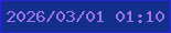 文字の大きさ：4、枠の色：2726d6、背景の色：142e8b、文字の色：9b73eb 無料ブログパーツのブログ時計