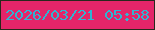 文字の大きさ：2、枠の色：27281c、背景の色：e42569、文字の色：30b5d3 無料ブログパーツのブログ時計