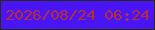 文字の大きさ：1、枠の色：272b12、背景の色：4915f5、文字の色：b72d37 無料ブログパーツのブログ時計