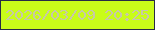 文字の大きさ：1、枠の色：272b46、背景の色：c9fc19、文字の色：c8c8a8 無料ブログパーツのブログ時計