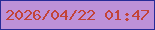 文字の大きさ：2、枠の色：272b97、背景の色：be91d8、文字の色：c24338 無料ブログパーツのブログ時計