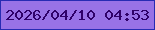 文字の大きさ：3、枠の色：272bb3、背景の色：9872e6、文字の色：2f0169 無料ブログパーツのブログ時計