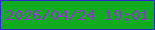 文字の大きさ：2、枠の色：272bce、背景の色：11ab20、文字の色：863cc9 無料ブログパーツのブログ時計