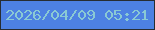 文字の大きさ：4、枠の色：272d31、背景の色：4d81e2、文字の色：8ac9d4 無料ブログパーツのブログ時計
