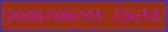 文字の大きさ：4、枠の色：272efd、背景の色：953216、文字の色：b213a7 無料ブログパーツのブログ時計