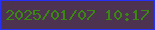 文字の大きさ：4、枠の色：2731f5、背景の色：4e3350、文字の色：3b8714 無料ブログパーツのブログ時計