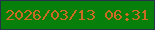 文字の大きさ：2、枠の色：27334a、背景の色：06800b、文字の色：cb6b21 無料ブログパーツのブログ時計