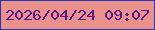 文字の大きさ：4、枠の色：2734b3、背景の色：ea918b、文字の色：55198e 無料ブログパーツのブログ時計