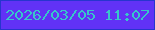 文字の大きさ：5、枠の色：2735cf、背景の色：6132f6、文字の色：38c6ca 無料ブログパーツのブログ時計