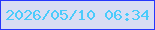 文字の大きさ：4、枠の色：2737fc、背景の色：d9ddf3、文字の色：4acbfb 無料ブログパーツのブログ時計