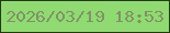 文字の大きさ：3、枠の色：27380d、背景の色：8fdb72、文字の色：819363 無料ブログパーツのブログ時計