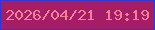 文字の大きさ：3、枠の色：273add、背景の色：a41d66、文字の色：f48191 無料ブログパーツのブログ時計
