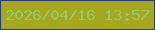 文字の大きさ：1、枠の色：273c77、背景の色：a7a61f、文字の色：90cb64 無料ブログパーツのブログ時計