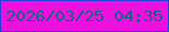 文字の大きさ：3、枠の色：273edc、背景の色：ed11df、文字の色：0d6483 無料ブログパーツのブログ時計