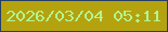 文字の大きさ：4、枠の色：273f65、背景の色：b4a30e、文字の色：b2f493 無料ブログパーツのブログ時計