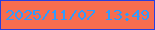 文字の大きさ：5、枠の色：273fdf、背景の色：f76d4f、文字の色：309bfd 無料ブログパーツのブログ時計
