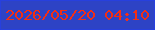 文字の大きさ：1、枠の色：2740de、背景の色：2d43c5、文字の色：f32e14 無料ブログパーツのブログ時計