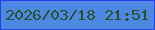 文字の大きさ：5、枠の色：2741e8、背景の色：4d89e3、文字の色：29522c 無料ブログパーツのブログ時計
