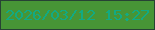 文字の大きさ：3、枠の色：274234、背景の色：479536、文字の色：12aa83 無料ブログパーツのブログ時計