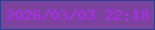 文字の大きさ：4、枠の色：274392、背景の色：7b429e、文字の色：b12af1 無料ブログパーツのブログ時計