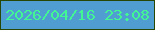 文字の大きさ：5、枠の色：274805、背景の色：4f9dd1、文字の色：42f694 無料ブログパーツのブログ時計