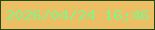 文字の大きさ：2、枠の色：27480e、背景の色：ecbf65、文字の色：83f38a 無料ブログパーツのブログ時計